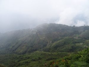 Looking down on the road up from Medellín. 