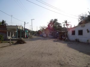 Dusty street in Boquilla